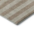 5' X 8' Beige And Taupe Striped Washable Area Rug With UV Protection
