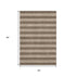 5' X 8' Coffee And Beige Striped Washable Area Rug With UV Protection