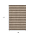 9' X 12' Coffee And Beige Striped Washable Area Rug With UV Protection