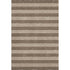9' X 12' Coffee And Beige Striped Washable Area Rug With UV Protection