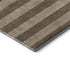 9' X 12' Coffee And Beige Striped Washable Area Rug With UV Protection