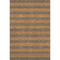 8' X 10' Chocolate And Copper Striped Washable Area Rug With UV Protection