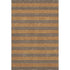8' X 10' Chocolate And Copper Striped Washable Area Rug With UV Protection