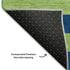 5' X 8' Navy Blue And Green Striped Washable Area Rug With UV Protection