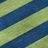5' X 8' Navy Blue And Green Striped Washable Area Rug With UV Protection