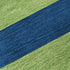5' X 8' Navy Blue And Green Striped Washable Area Rug With UV Protection