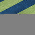 9' X 12' Navy Blue And Green Striped Washable Area Rug With UV Protection