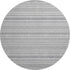 8' Silver And Gray Striped Washable Round Rug With UV Protection