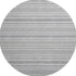 8' Silver And Gray Striped Washable Round Rug With UV Protection