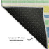 8' X 10' Yellow And Blue Striped Washable Area Rug With UV Protection