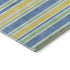 8' X 10' Yellow And Blue Striped Washable Area Rug With UV Protection