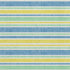 8' X 10' Yellow And Blue Striped Washable Area Rug With UV Protection