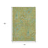 9' X 12' Fern Green And Blue Paisley Washable Area Rug With UV Protection