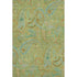 9' X 12' Fern Green And Blue Paisley Washable Area Rug With UV Protection
