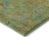 9' X 12' Fern Green And Blue Paisley Washable Area Rug With UV Protection