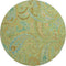 9' X 12' Fern Green And Blue Paisley Washable Area Rug With UV Protection