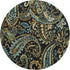 9' X 12' Black Blue And Green Paisley Washable Area Rug With UV Protection