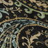 9' X 12' Black Blue And Green Paisley Washable Area Rug With UV Protection