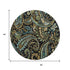 9' X 12' Black Blue And Green Paisley Washable Area Rug With UV Protection