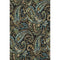 9' X 12' Black Blue And Green Paisley Washable Area Rug With UV Protection
