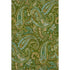 9' X 12' Green And Blue Paisley Distressed Washable Area Rug With UV Protection