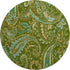 9' X 12' Green And Blue Paisley Distressed Washable Area Rug With UV Protection