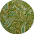 9' X 12' Green And Blue Paisley Distressed Washable Area Rug With UV Protection