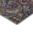 9' X 12' Purple Green And Blue Paisley Washable Area Rug With UV Protection