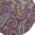 9' X 12' Purple Green And Blue Paisley Washable Area Rug With UV Protection