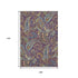 9' X 12' Purple Green And Blue Paisley Washable Area Rug With UV Protection