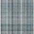 9' X 12' Teal And Ivory Plaid Washable Area Rug With UV Protection