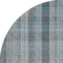 9' X 12' Teal And Ivory Plaid Washable Area Rug With UV Protection