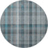 9' X 12' Teal And Ivory Plaid Washable Area Rug With UV Protection