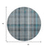 9' X 12' Teal And Ivory Plaid Washable Area Rug With UV Protection