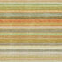 5' X 8' Fern Green Orange And Beige Striped Washable Area Rug With UV Protection