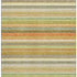 5' X 8' Fern Green Orange And Beige Striped Washable Area Rug With UV Protection
