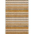 8' X 10' Rust Gray And Ivory Striped Washable Area Rug With UV Protection