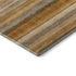8' X 10' Rust Gray And Ivory Striped Washable Area Rug With UV Protection