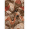 8' X 10' Chocolate Beige And Copper Abstract Washable Area Rug With UV Protection