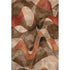 8' X 10' Chocolate Beige And Copper Abstract Washable Area Rug With UV Protection