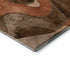8' X 10' Chocolate Beige And Copper Abstract Washable Area Rug With UV Protection