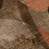 8' X 10' Chocolate Beige And Copper Abstract Washable Area Rug With UV Protection