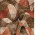 8' X 10' Chocolate Beige And Copper Abstract Washable Area Rug With UV Protection