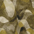 5' X 8' Coffee Gold And Ivory Abstract Washable Area Rug With UV Protection