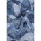 5' X 8' Navy Blue And Ivory Abstract Washable Area Rug With UV Protection