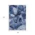8' X 10' Navy Blue And Ivory Abstract Washable Area Rug With UV Protection