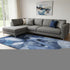 8' X 10' Navy Blue And Ivory Abstract Washable Area Rug With UV Protection