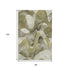 8' X 10' Olive Green Gray And Ivory Abstract Washable Area Rug With UV Protection