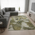 8' X 10' Olive Green Gray And Ivory Abstract Washable Area Rug With UV Protection