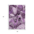5' X 8' Purple And Ivory Abstract Washable Area Rug With UV Protection